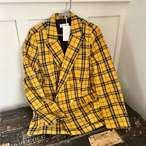 Free Assembly- Yellow Plaid Blazer- never worn (Hufflepuff) ;)